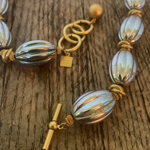 RARE FIND!! Vintage Anne Klein Runway Couture Art Deco Chunky Necklace 18 in - Picture 6 of 10